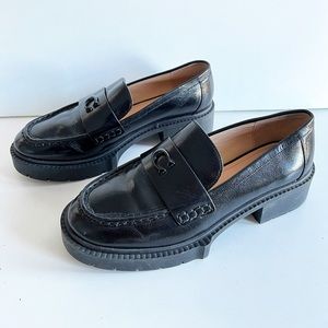 Coach Leah Lug Sole Loafer black size 8